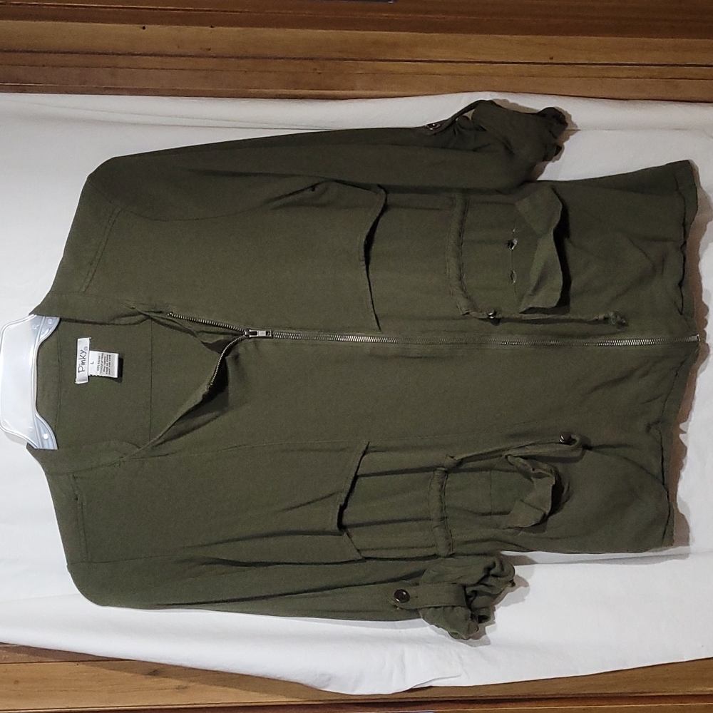 Pinky anorak style jacket, L army green - Picture 1 of 4